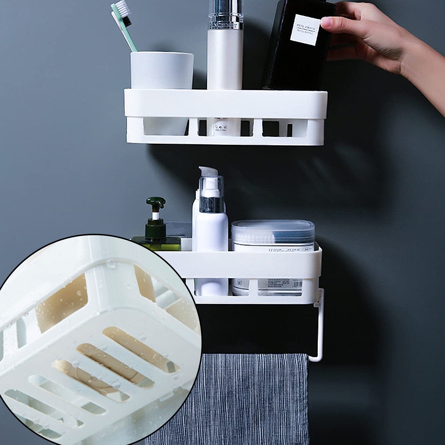 1651L Multipurpose Kitchen Bathroom Shelf Wall Holder Storage Rack Bathroom 1651L Multipurpose Kitchen Bathroom Shelf Wall Holder Storage Rack Bathroom